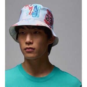 Jordan Apex Jumpman AOP Bucket Hat Men's Large HV1096-133 Reversible Multi/White